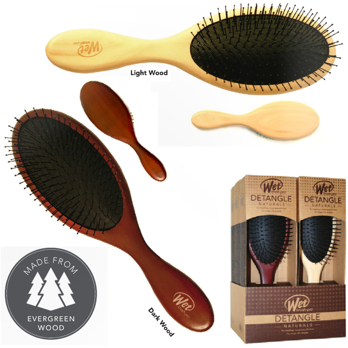 The Wet Brush Natural Collection 6pc Hair Brush Display