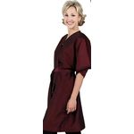 8703 Silkarah Short Sleeve Salon Spa Client Gown In Wine by The Cape Company + Free Shipping!