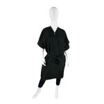 8703 Polyester Short Sleeve Salon Spa Client Gown by The Cape Company / Gavson Classics in Black + Free Shipping!