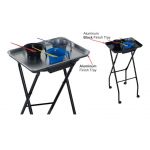 Kayline Designed FT59-AB Salon Trolley Aluminum Folding Chemical Color Tray In Silver or Black + Free Shipping!