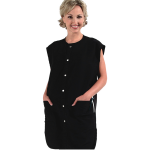 9907 Antron Crinkle Sleeveless Stylist / Barber Unisex Vest by The Cape Company in BLACK + Free Shipping!