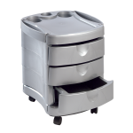 Pibbs 2042 Pedicure Utility Cart In Silver + Free Shipping!