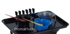 Kayline Designed FT59-AB Salon Trolley Aluminum Folding Chemical Color Tray In Silver or Black + Free Shipping!