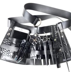 Salon Armor® "NEW" Apron Tool Belt In Genuine Black Leather + Free Shipping!