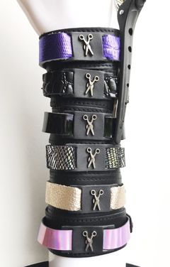 The "NEW" Bobby Clip Bracelet in Black Leather by Salon Armor + Free Shipping