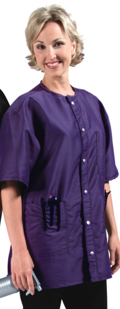 9808 Silkarah Salon Sport Crew Jacket w/out Collar In Black + Free Shipping!