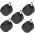 Set of 5 Heavy Duty Caster Replacement Wheels for ALL Kayline & King Stools in Black + Free Shipping