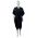 8703 Polyester Short Sleeve Salon Spa Client Gown by The Cape Company / Gavson Classics in Black + Free Shipping!