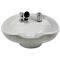 Kaemark KS-903 Porcelain Ceramic Tilt-Bowl Shampoo Bowl In White + Free Shipping