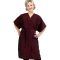 8703 Silkarah Short Sleeve Salon Spa Client Gown In Wine by The Cape Company + Free Shipping!