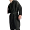 8814 PeachSkin Long Sleeve Salon Spa Client Gown Robe Kimono by The Cape Company / Gavson Classics In BLACK + Free Shipping!